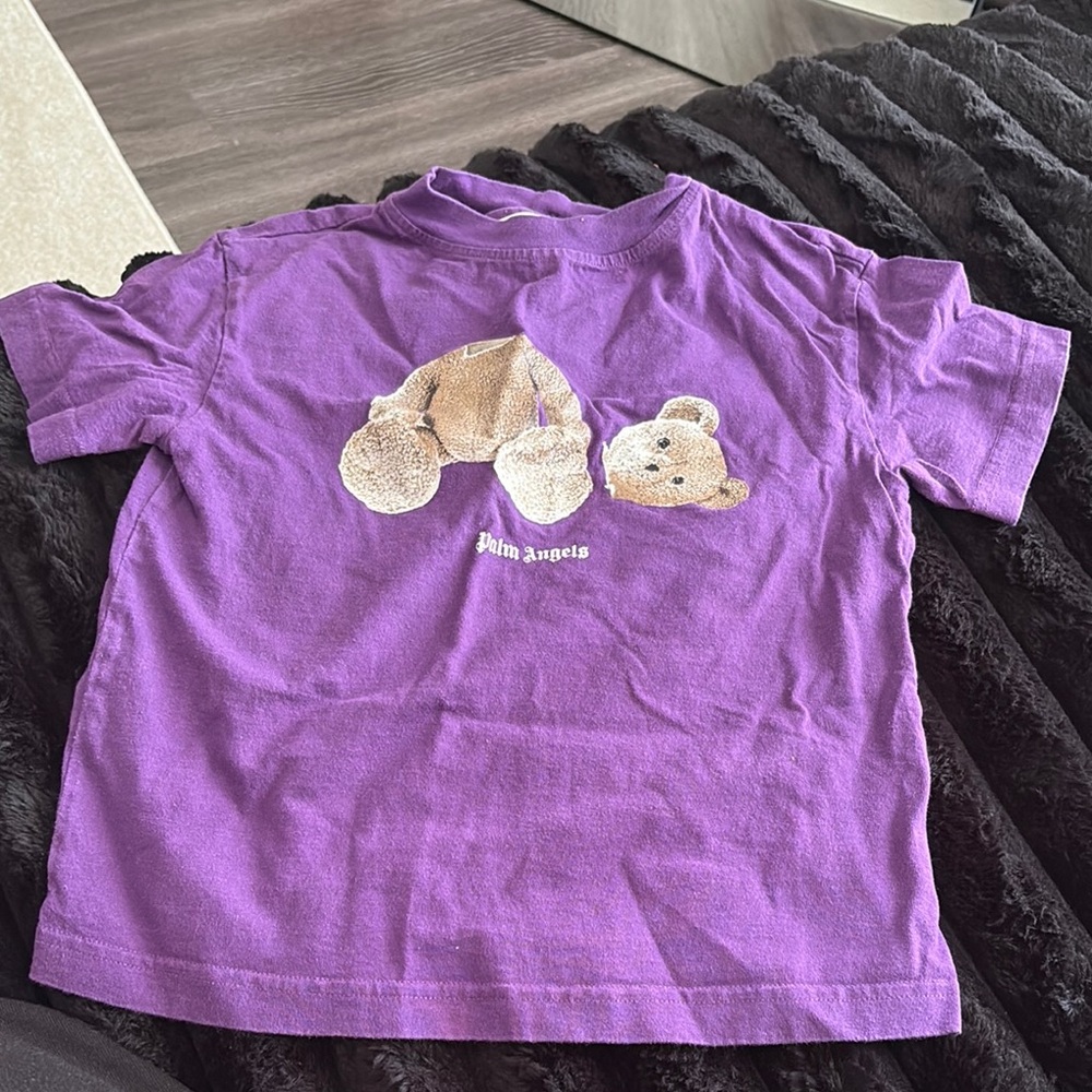 Palm Angels Purple Teddy Bear T-Shirt